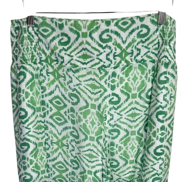 Nanette Lepore Green Print Palazzo Wide Leg Pant Size M - Picture 4 of 11